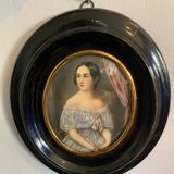 Miniature portrait of a young woman XX century