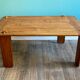 Coffee table in blond wood signed Alain Gaubert (20th century)