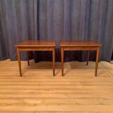 Pair of mahogany side tables, Denmark, 1950s.