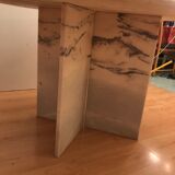 White marble dining table