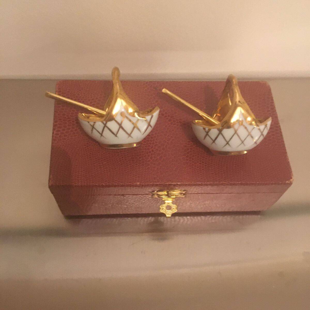 Paire de salerons Limoges