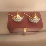 Pair of Limoges salt cellars