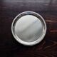 Vintage round silver-plated metal serving tray - Bistro style