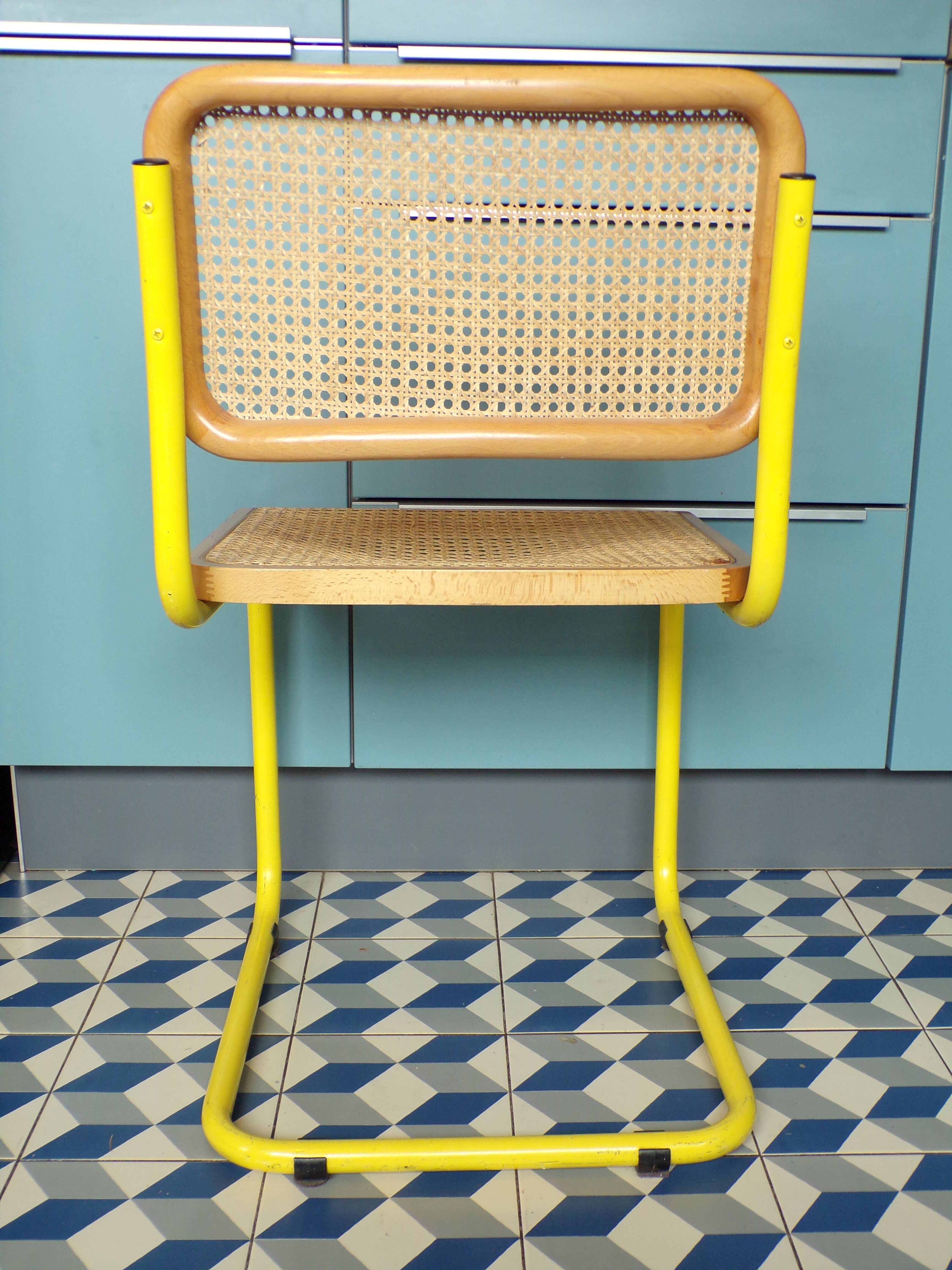 Yellow Cesca Breuer chair