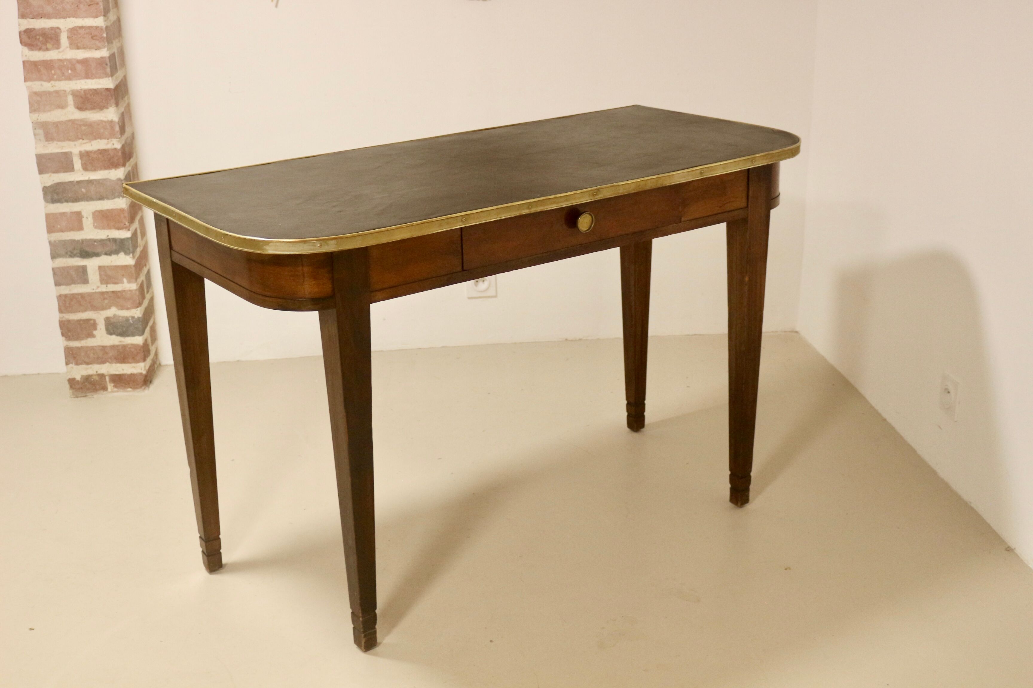 Console or half-moon desk with drawer