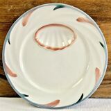 Set of 6 old Digoin Sarreguemines asparagus slushie plates