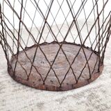 Old wire mesh wastebasket