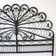 Black peacock rattan headboard