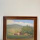 Old painting, landscape Monts Lyonnais, signed dated 1944