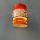 Vintage Belgian Space Age Massive Orange Pendant Lamp