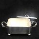 Victorian silver metal butter dish