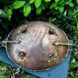Large Art Nouveau copper fruit bowl Italy 1890s