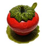 Strawberry Barbotine Tureen with Spoon