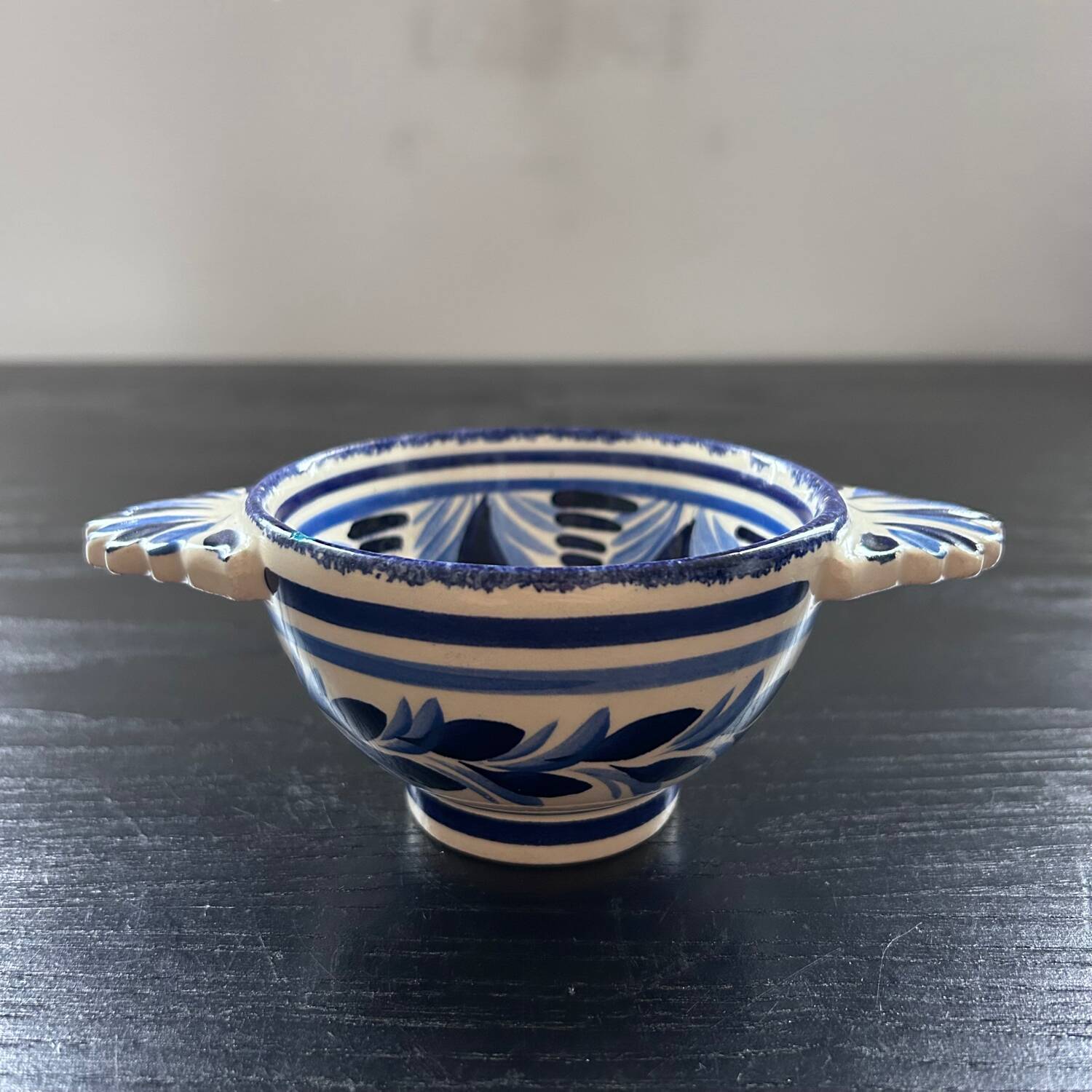Blue bowl signed HB Quimper