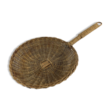 Vintage wicker and stove-shaped basket