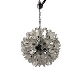 Murano Glass Flower Chandeliers by Paolo Venini for Veart, 1960s