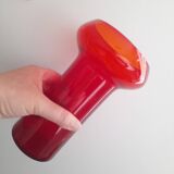 Scandinavian blown glass saucer vase