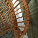 1960 rattan basket chair