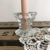 2 Reims glass candle holders