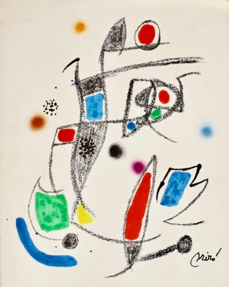 Lithographie Joan Miro Maravillas #10 signée dans la planche