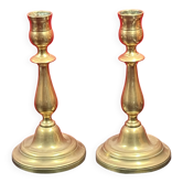 Pair of Vintage Brass Candlesticks