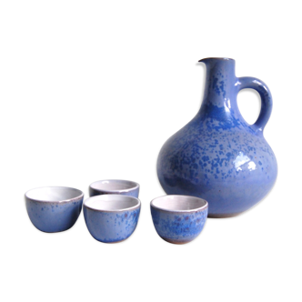 Pitcher and 4 ceramic cups Antonio Lampecco