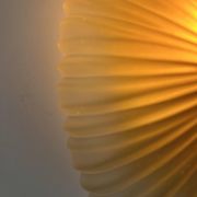 Pair of vintage sandblasted glass wall lights, France 1970s