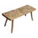 Banc de table d'abattage de table d'appoint antique en bois de hêtre et de châtaignier