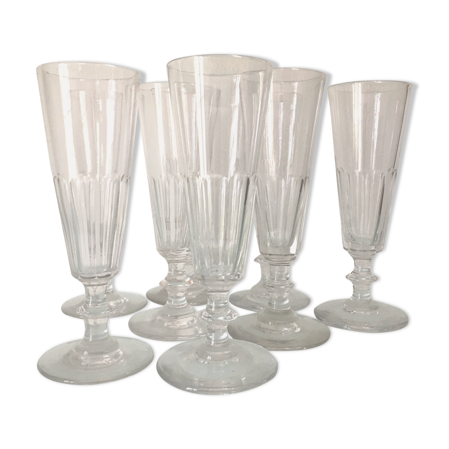 Set de 8 flûtes à champagne années 40