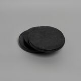 Gabriella – Black Round Natural Marble Coasters - set of 4