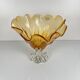 Amber glass bowl in Murano style, 1970, MF Cristal de Paris