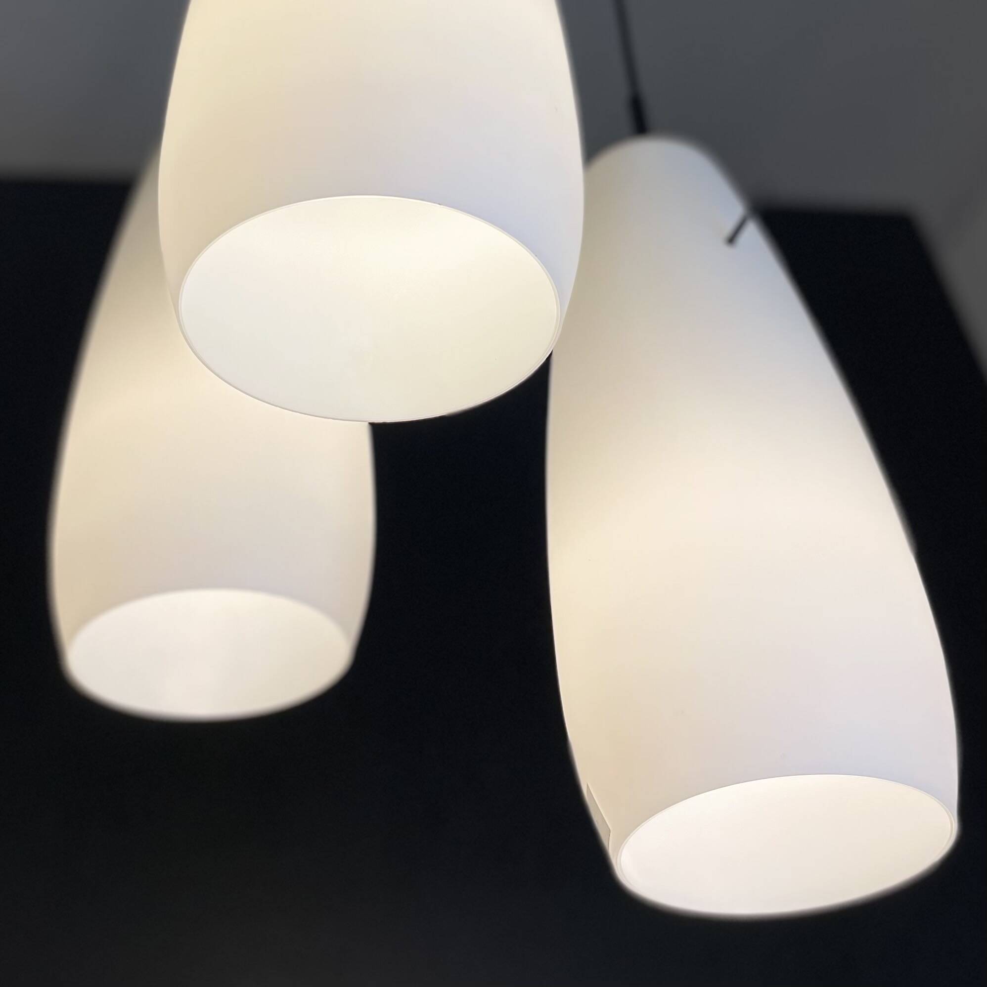 Italian Opaline Pendant Lamp, 1950s
