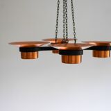 Metal and copper candleholder pendant by Carl Thore, 1975