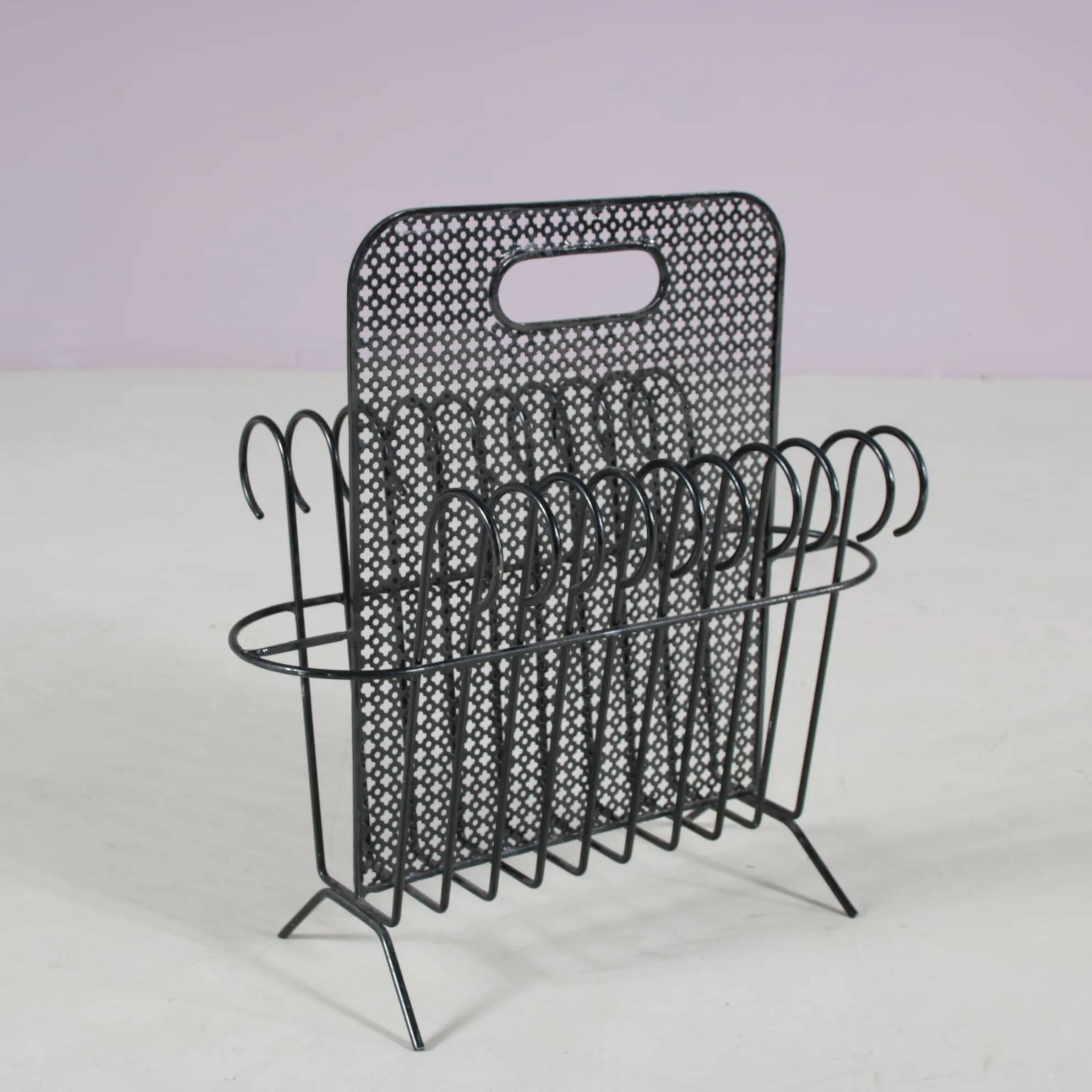 1950s “Cap d’ail” magazine rack by Mathieu Matégot for Atelier Matégot, France
