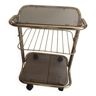 Table d'appoint roulante années 70