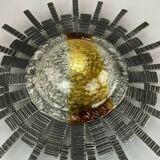 Applique fer & verre applique murale 60s 70s
