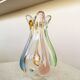 Vase vintage en verre d'art : Hanna Machanovska Mstisov Glassworks, Tchécoslovaquie