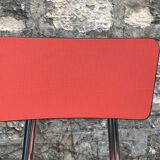 Pair of red Formica chairs Roc 1960