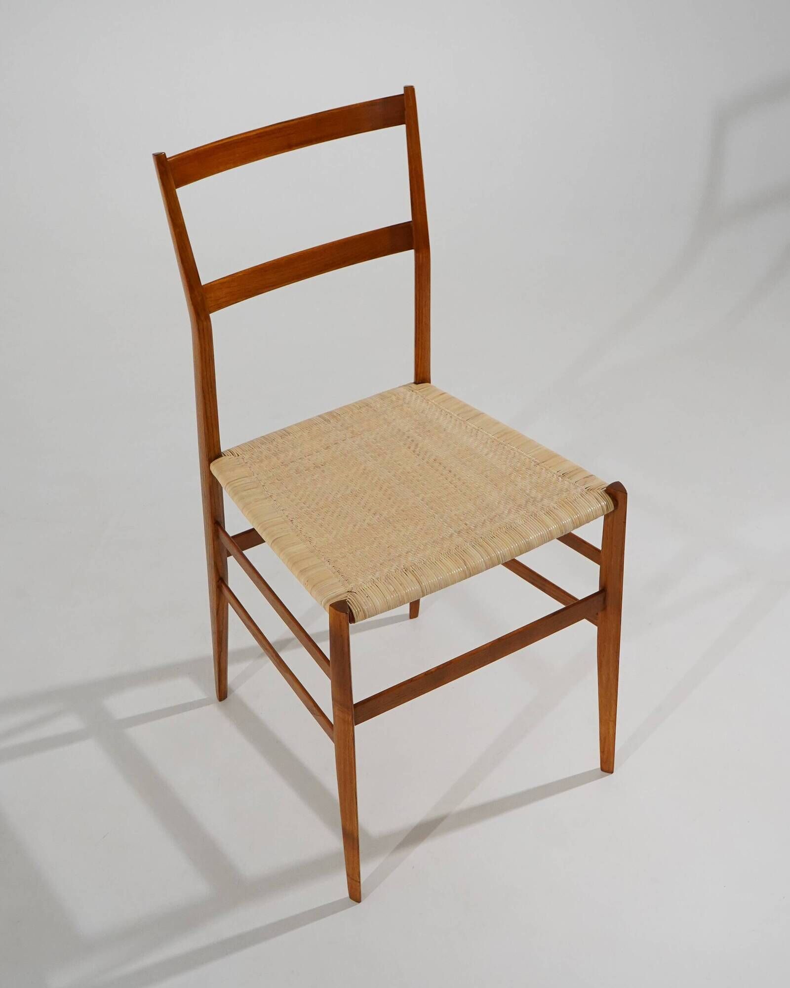 6 Superleggera dining chairs by Gio Ponti for Cassina, 1970’s
