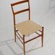 6 Superleggera dining chairs by Gio Ponti for Cassina, 1970’s