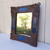 Lead mirror by Irena Jaworska, 1960s-70s