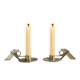 Candélabres en bronze coulé, années 50. Lot de 2