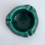 Cendrier en céramique vert vintage