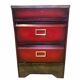 Industrial storage cabinet with valve