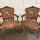 Pair of convertible armchairs