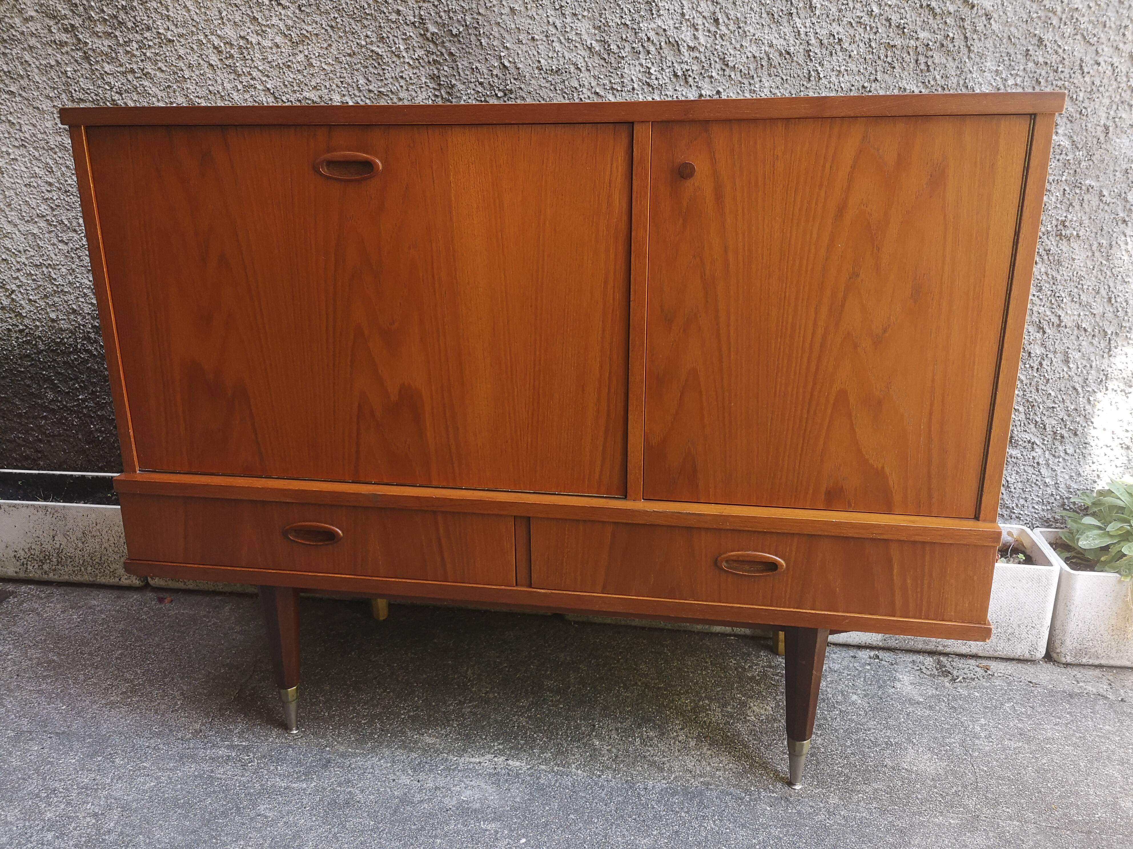 Low buffet, vintage, Scandinavian style in teak