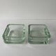 Solid square ashtray made of thick glass