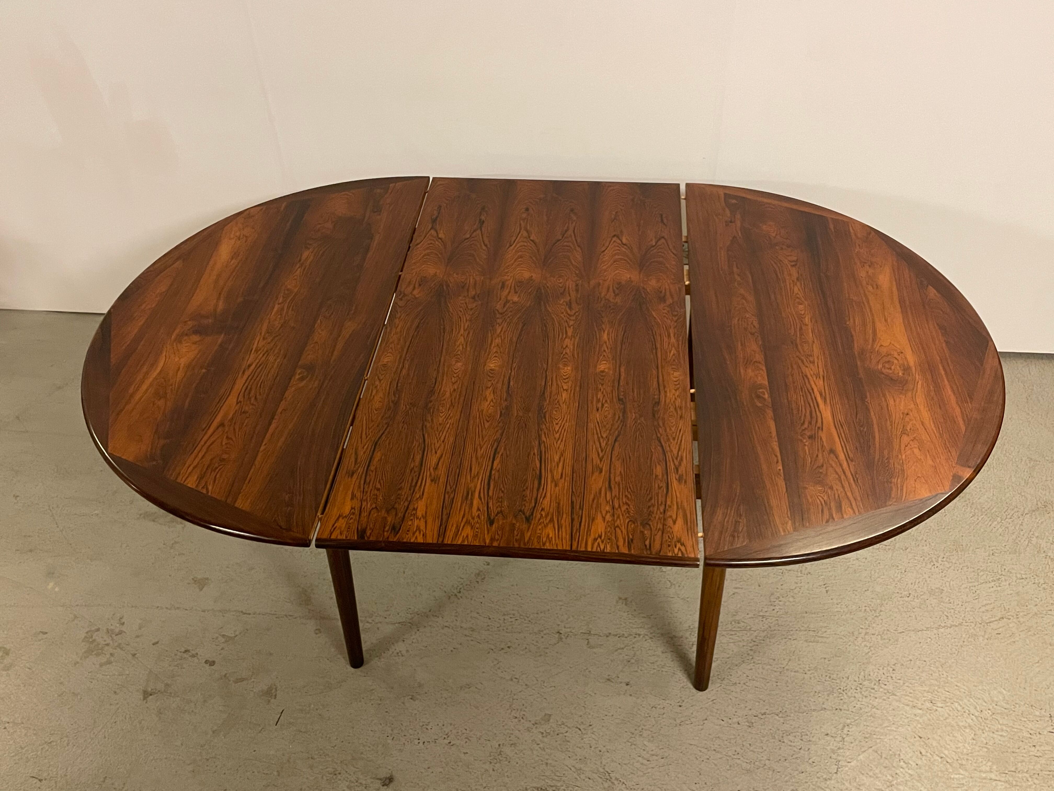 Danish round palisander dining table 1960s