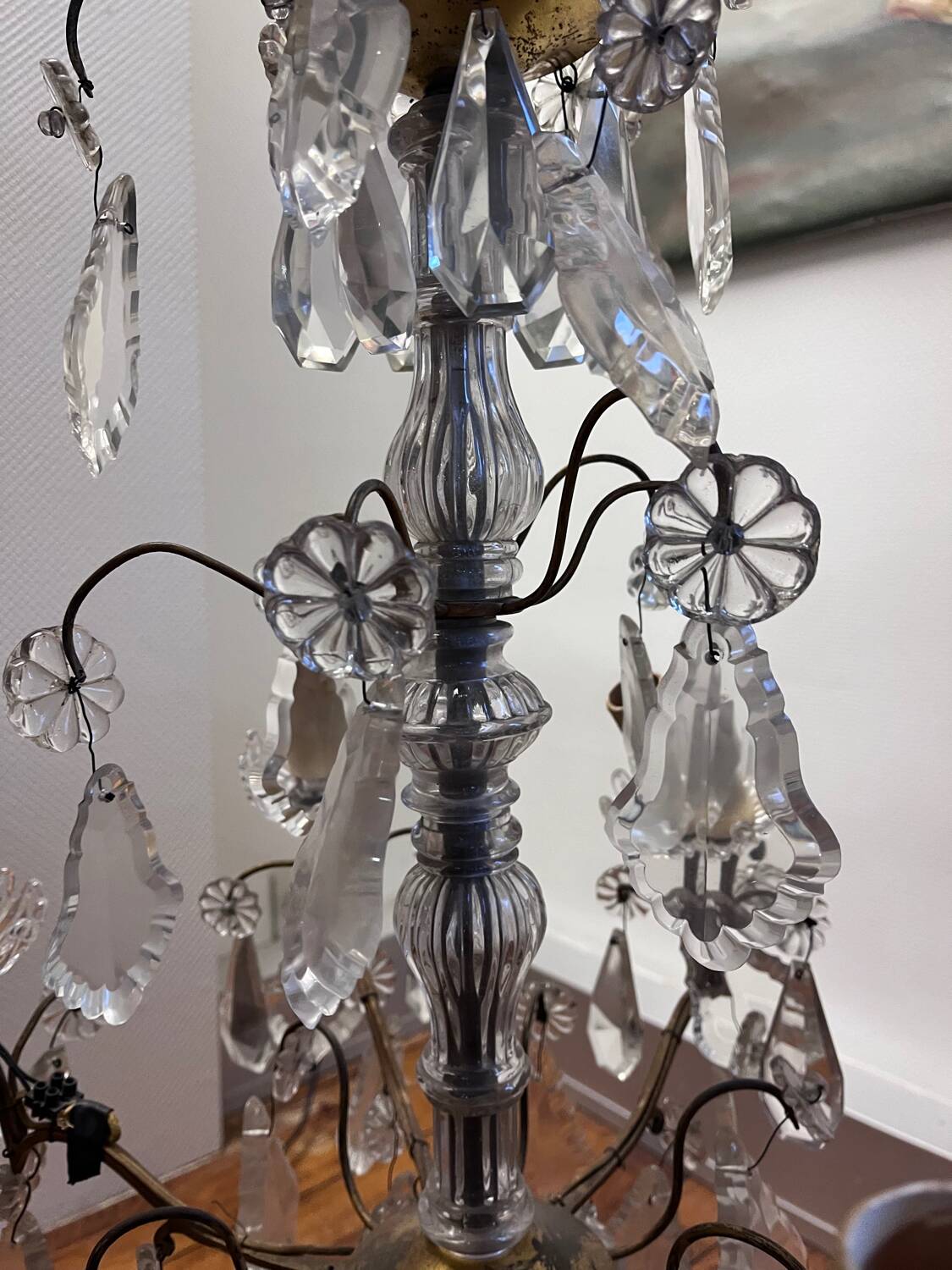 Chandelier with Tassels, early 20th century, 6 lights