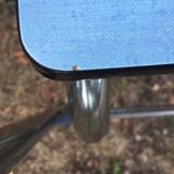 Flexible stool in vintage sky blue formica stepladder